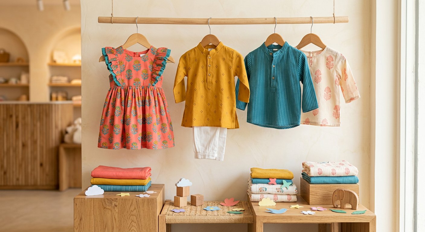 Colourful children’s clothing